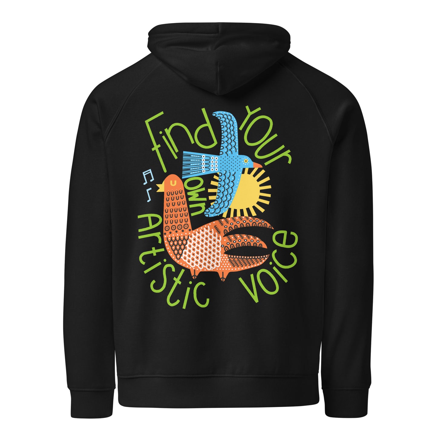 Fishink eco raglan hoodie
