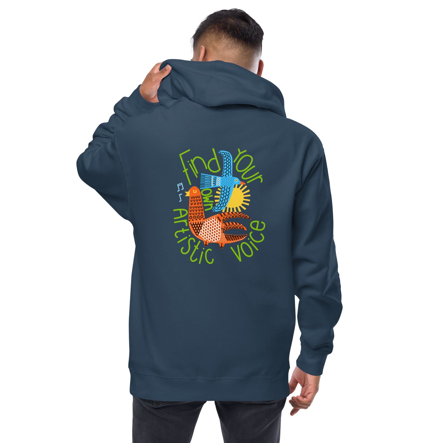 Unisex fleece zip up hoodie