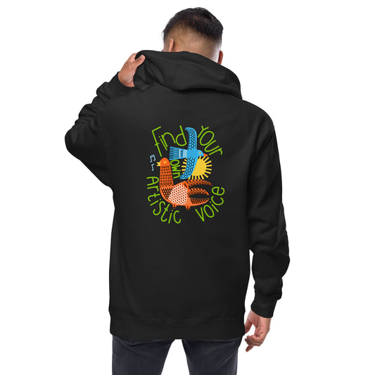 Unisex fleece zip up hoodie
